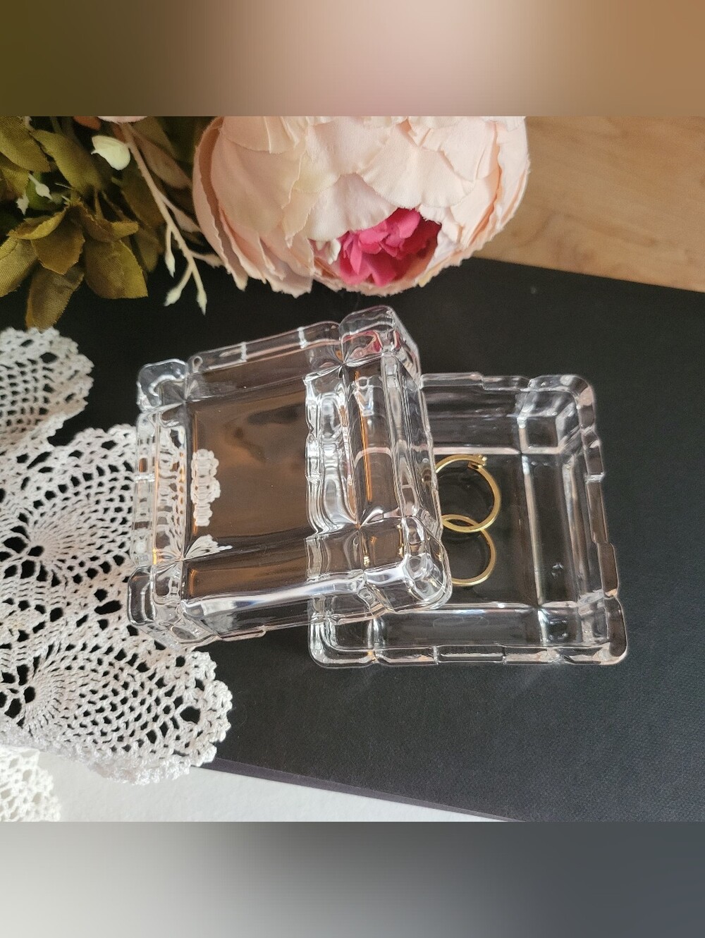 RCR Royal Crystal Rock Scatola Cuba 24% Lead Crystal Trinket Box Made In Italia